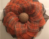 Burlap Flower Wreath