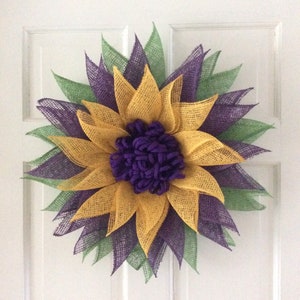 Burlap Flower Wreath