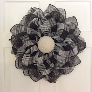 Burlap Flower Wreath