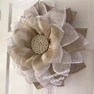Best seller Burlap Flower Wreath