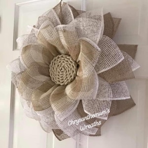 Best seller Burlap Flower Wreath