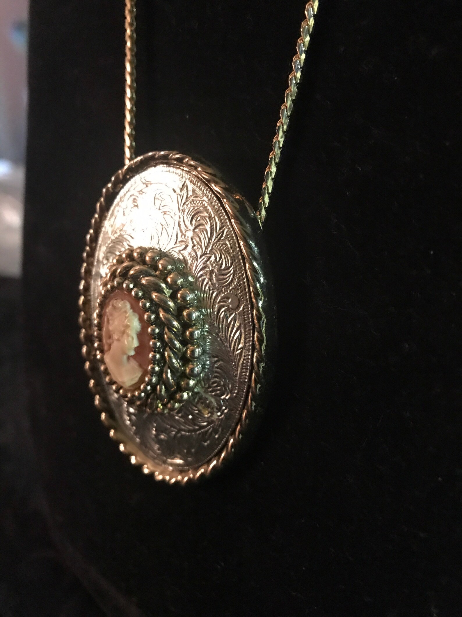 Vintage Belt Buckle Necklace With Vintage Cameo Earring and Etsy