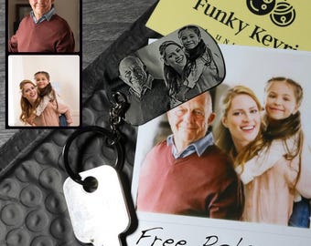 Together Forever Personalised Gift Keyring Emerge Two Of Your Photos Into One
