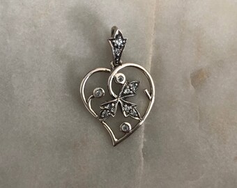White Topaz Heart Pendant