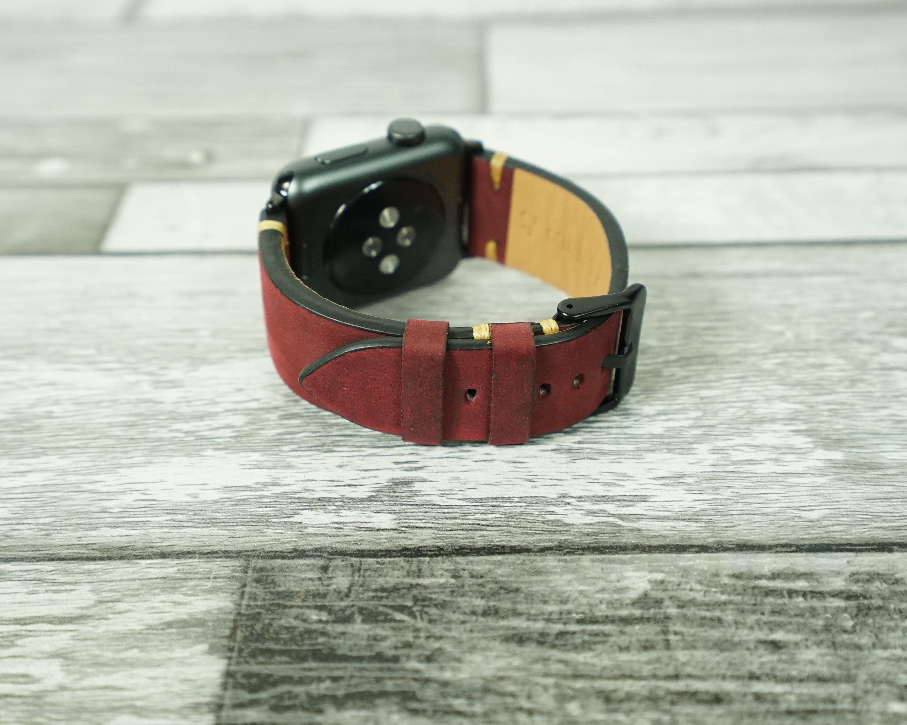 Red 42 Mm apple Watch 4/5/6 44 Apple Watch Band Brand | Etsy