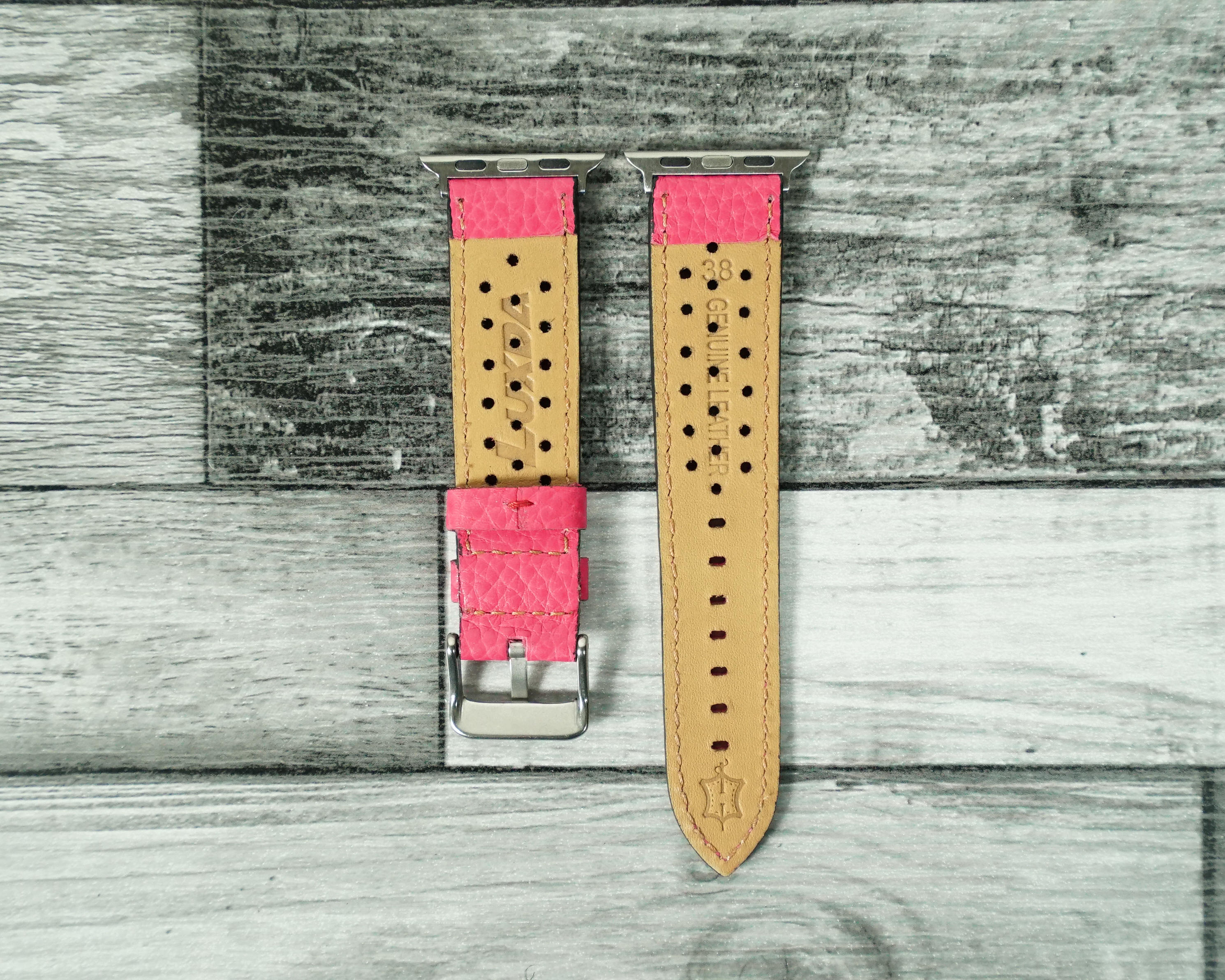 Pink Leather Apple Watch Band 38mm apple Watch 4/5/6/7 Etsy