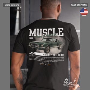 Muscle Car T Shirt inspired by 1968 Shelby Cobra GT500, Vintage Car, Classic Car Shirt, Fathers Day gift, Birthday,  Unisex Heavy Cotton Tee