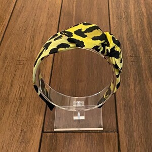 ヒョウ柄バンダナ ノットタイ ヘッドバンド