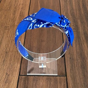 Royal Blue Bandana Knot Tie Headband