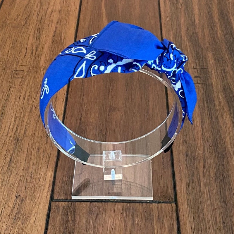 Royal Blue Headband Etsy
