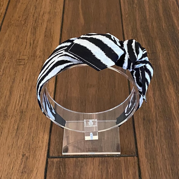 Bandeau Zebra Knot Tie