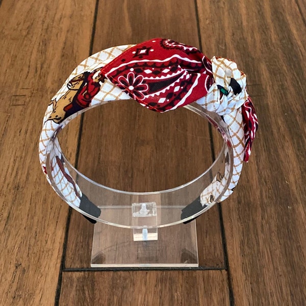 Cowboy Bandana Knot Tie Headband