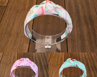 Flamingo Top Knot Headband