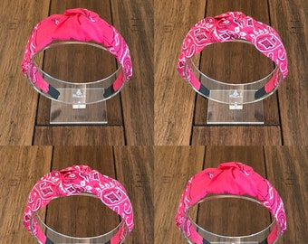 Hot Pink Top Knot Headband