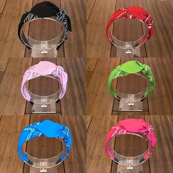 Tilted Bow Bandana Headband