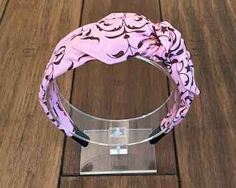 Pink Baroque Bandana Knot Tie Headband