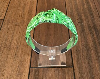 Lime Green Top Knot Headband