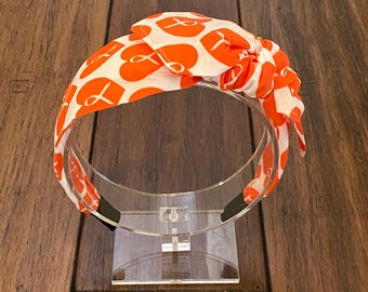 Orange Ribbon Knot Tie Headband