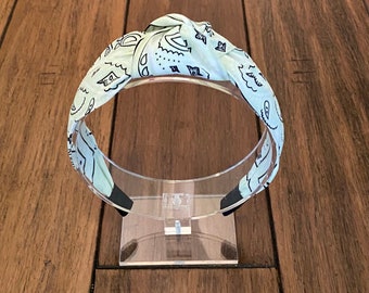 Light Mint Top Knot Headband