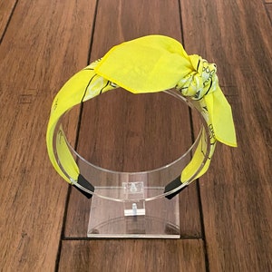 Yellow Bandana Knot Tie Headband