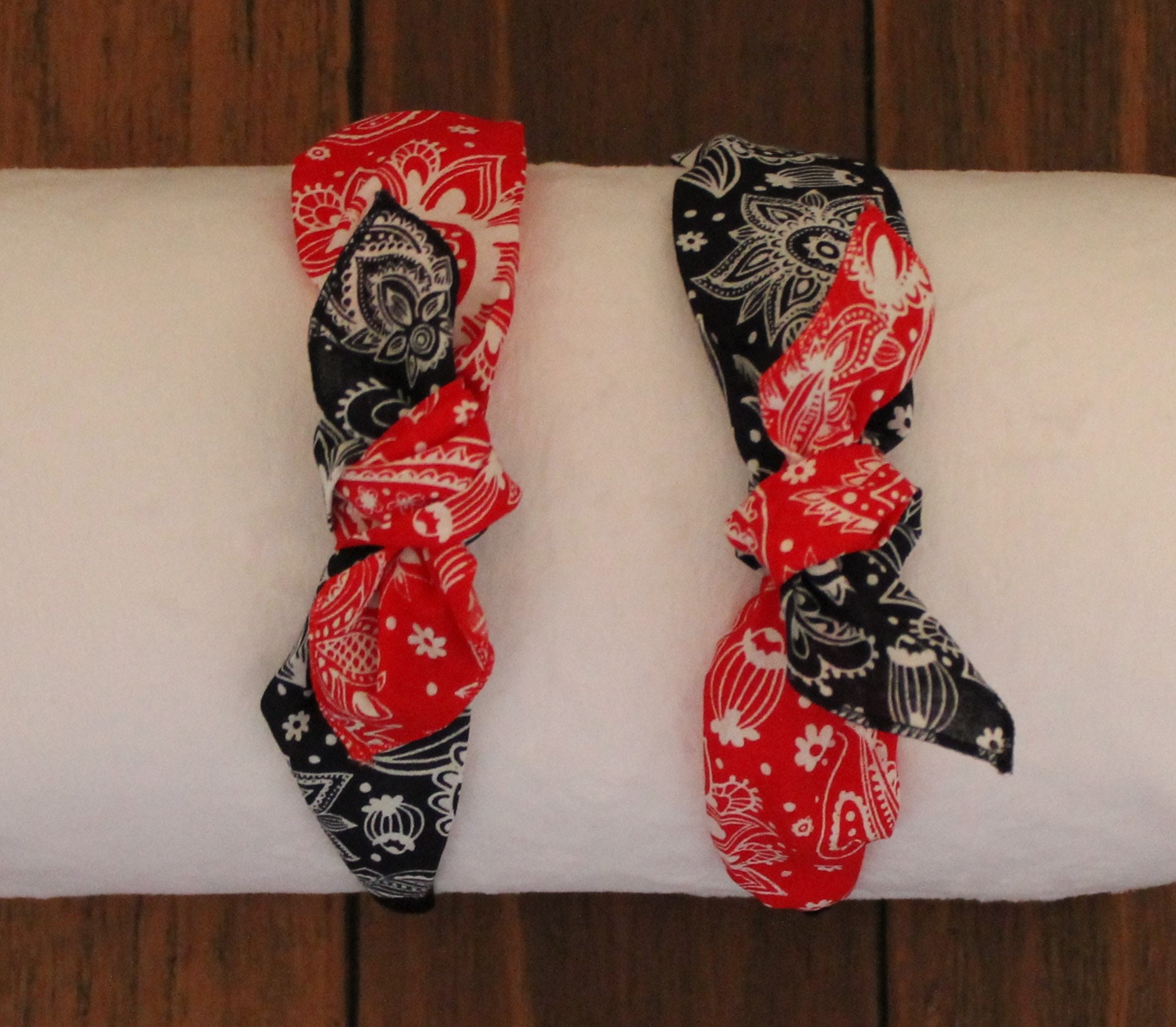 Navy Floral Paisley Bandana Knot Tie Headband Etsy