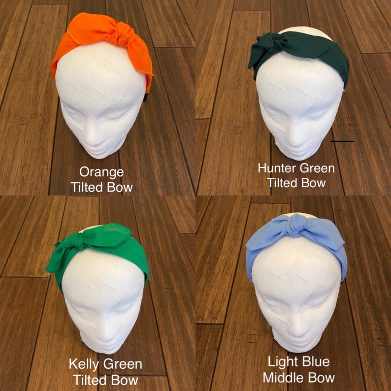 Solid Bandana Knot Tie Headband Etsy