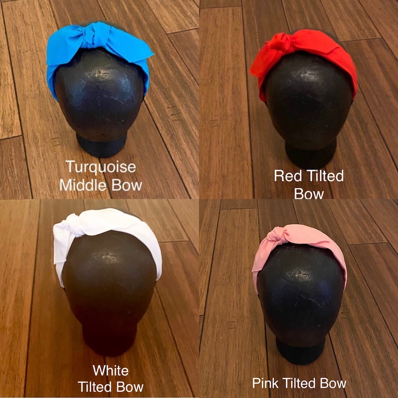 Solid Bandana Knot Tie Headband Etsy