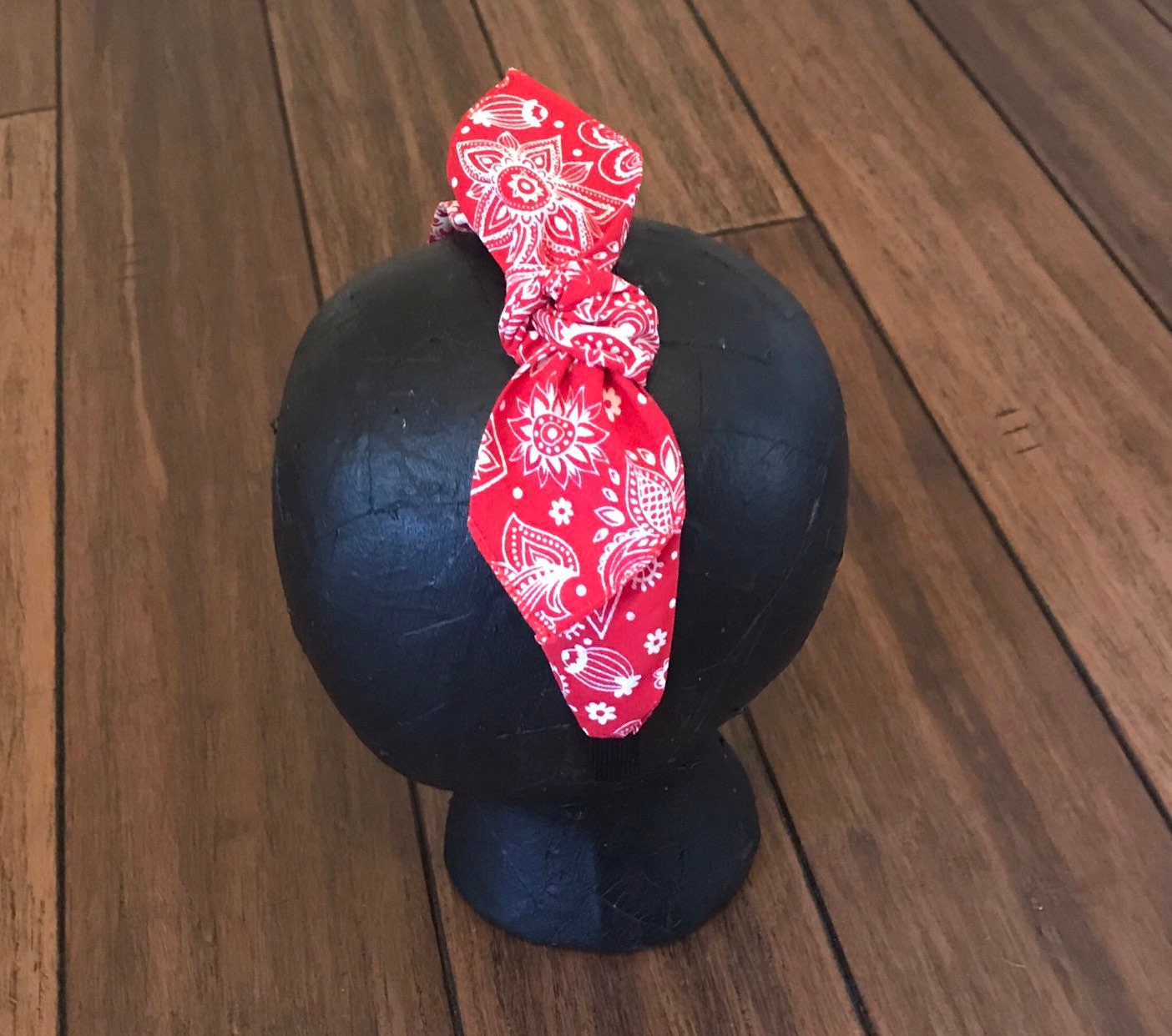 Floral Paisley Bandana Knot Tie Headband Etsy