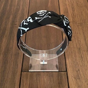 Skull and Crossbones Knot Tie Headband