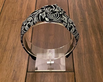 Black Top Knot Bandana Headband