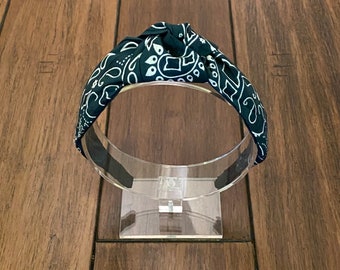Hunter Green Top Knot Bandana Headband