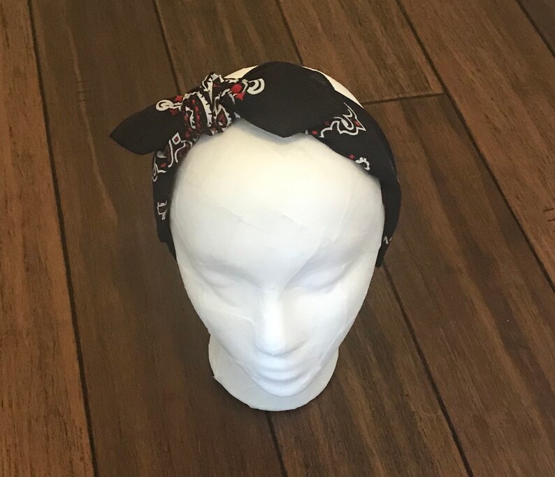 Red White & Blue Bandana Knot Tie Headband Etsy