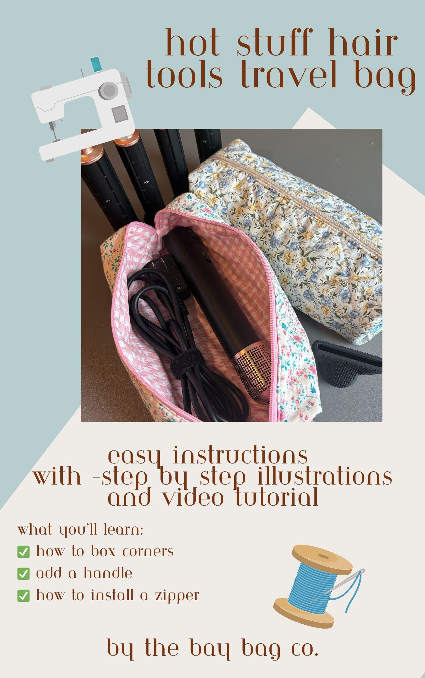 Sewing Tutorial Easy Diy Duffle Bag Hot Stuff Hair Tools Travel