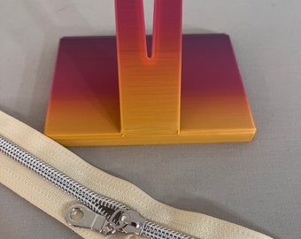 Zipper Jig- Zip Pull Installer- 3d Printed- Ombre Orange Pink