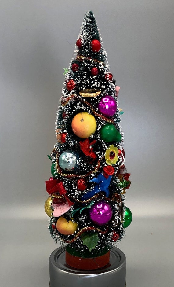 Limited Edition Decorated Bottle Brush Christmas Tree Etsy
