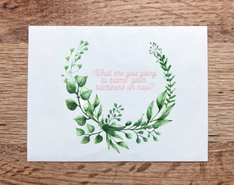 Funny Hysterectomy Get Well Greeting Card | Humor Sarcastic | Uterus Removal Surgery Hospital
