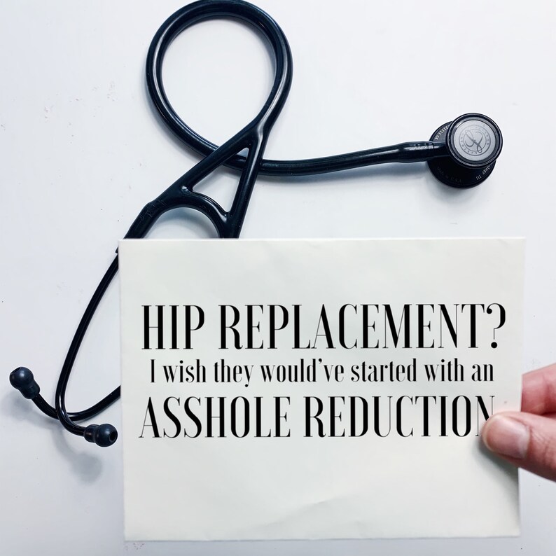 Funny Hip Replacement Surgery Card crude Surgical Get Well Etsy Canada