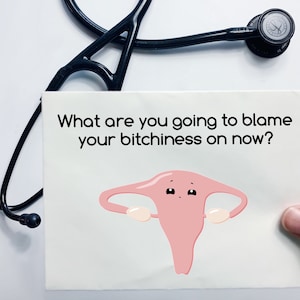 Funny hysterectomy get well greeting card (uterus removal surgery hospital)