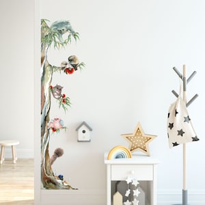 Large Australian Animal Tree Removable Fabric Wall Sticker for Nursery or Room Decoration