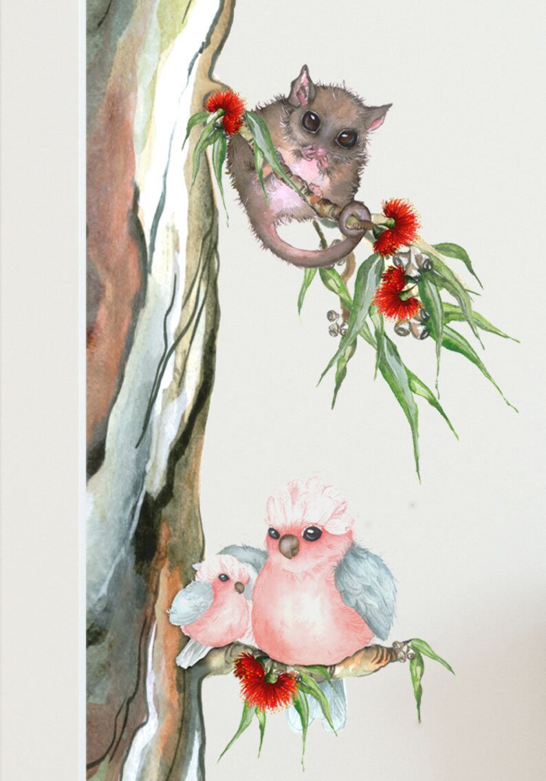 Unique Australian Animal Tree Removable Fabric Wall Sticker Etsy