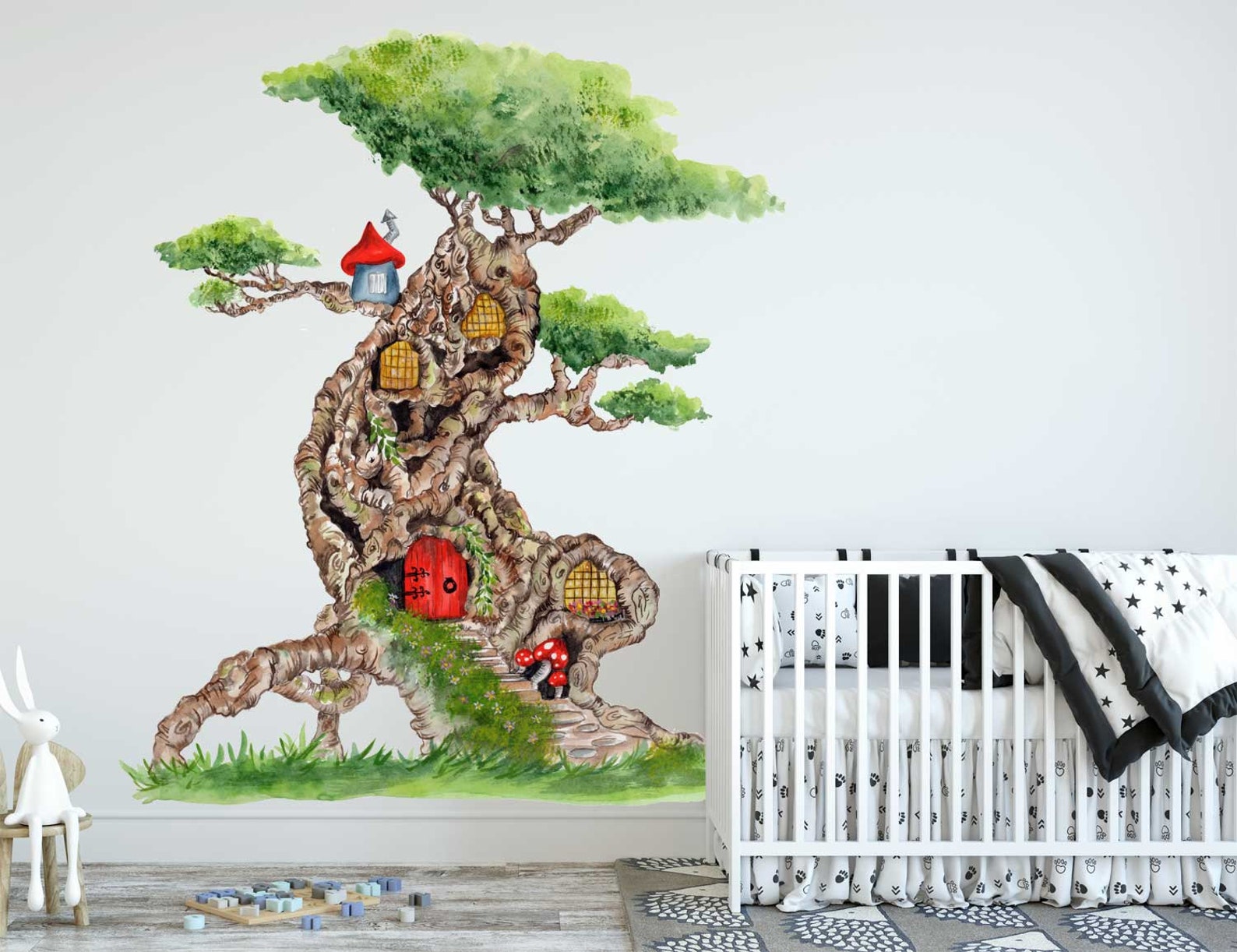 Enchanted Tree Wall Sticker Etsy