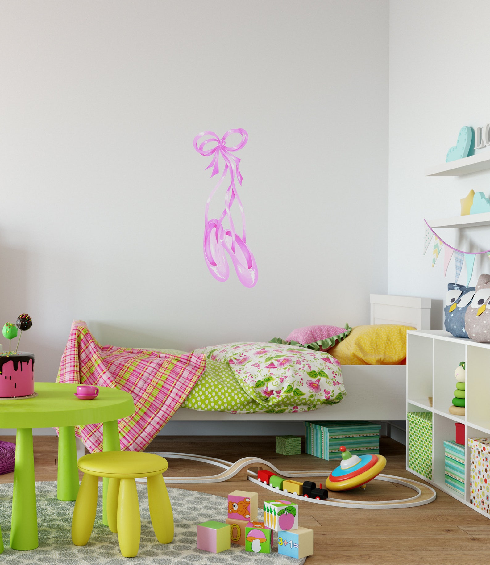 unique watercolour ballet shoes removable fabric wall sticker for bedroom decoration unique watercolour ballet shoes removable fabric wall sticker for bedroom decoration