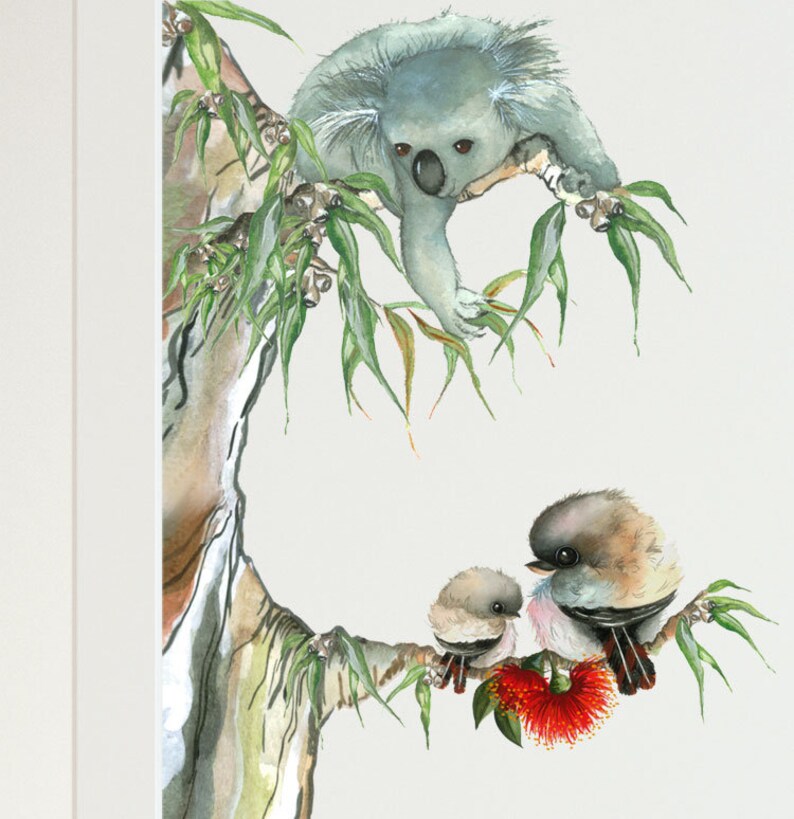 Unique Australian Animal Tree Removable Fabric Wall Sticker Etsy