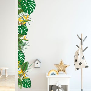 Tropical Greenery Wall Sticker Set for Room Decoration