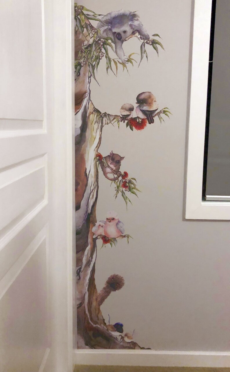 Unique Australian Animal Tree Removable Fabric Wall Sticker Etsy