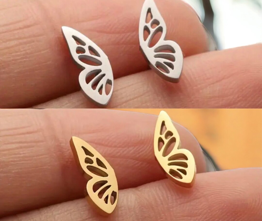 Butterfly Ear Studs Earrings - Pair