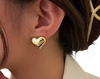 Bubble Heart Earrings: Stainless Steel Valentine's Jewelry