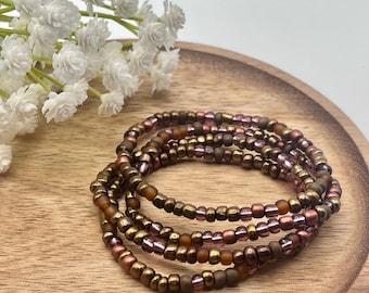 Boho Samen Bead Stretch Armbänder