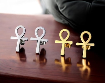 Gouden Ankh-oorknopjes: Egyptische sieraden