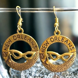 New Orleans Earrings, Mardi Gras Earrings, New Orleans Jewelry, Mardi Gras Jewelry, New Orleans carnival Earrings, carnival Jewelry